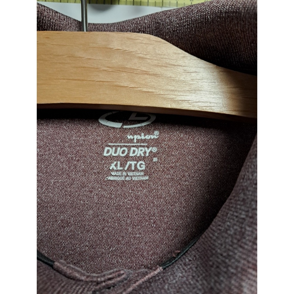 Mens Champion Duo Dry Heathered‎ Maroon Polo-size XL - Picture 2 of 5